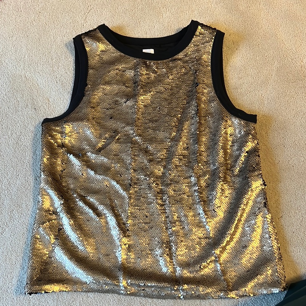 Gold Sequin tank from the Gap